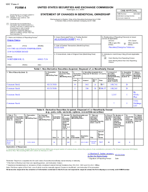 SEC Form 4 Statement of Changes in Beneficial Ownership