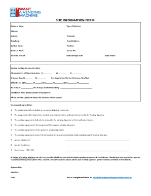 Site Information Form