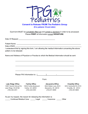 Consent to Release Medical Information