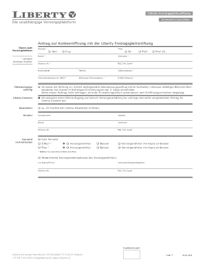 Liberty Freizügigkeitsstiftung Investment Consultant Application