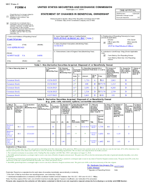 SEC Form 4 Statement of Changes in Beneficial Ownership