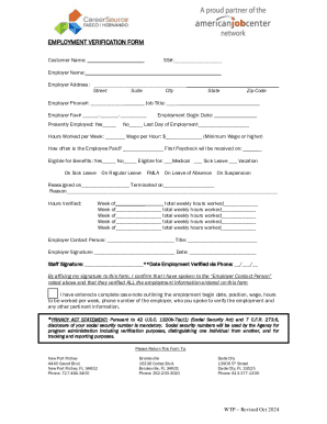 Employment Verification Form