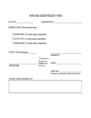 Purchase Order Request Form