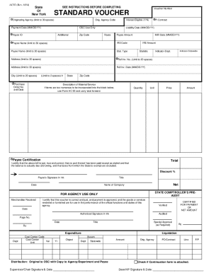 New York Standard Voucher