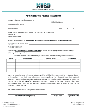 Authorization to Release Information