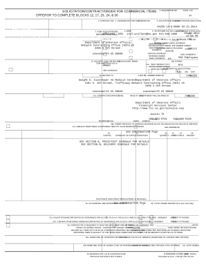 US Federal Solicitation Contract Form 1449