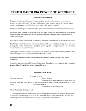South Carolina Power of Attorney
