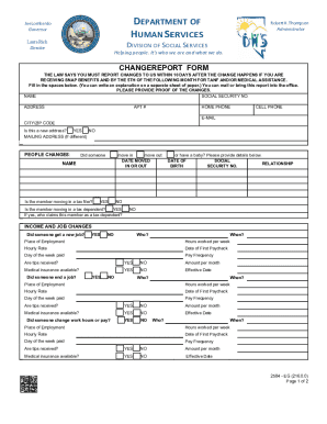 Nevada Change Report Form