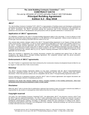 JBCC Principal Building Agreement