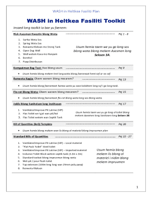 WASH Facility Risk Assessment Toolkit