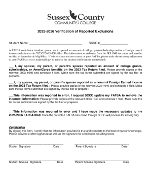2025-2026 Verification of Reported Exclusions