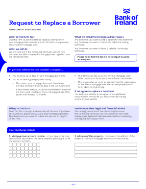 Request to Replace a Borrower