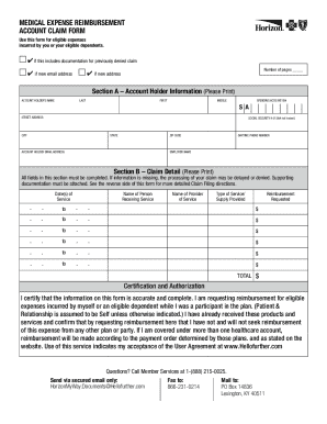 Medical Expense Reimbursement Claim Form