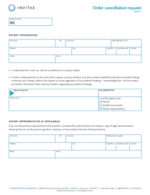 Labcorp Genetics Order Cancellation Request
