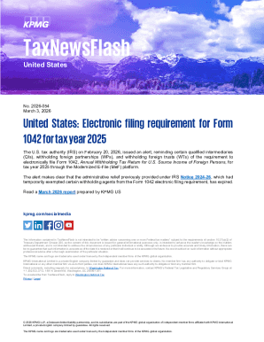 US Form 1042 Electronic Filing Requirement for 2025