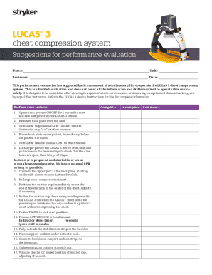 LUCAS 3 Chest Compression System Performance Evaluation