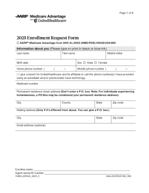 2025 AARP Medicare Advantage Enrollment Form