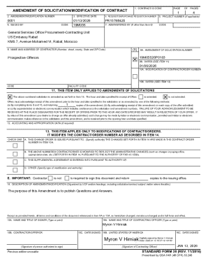 Amendment of Solicitation/Modification of Contract