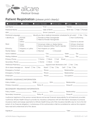 Patient Registration Form