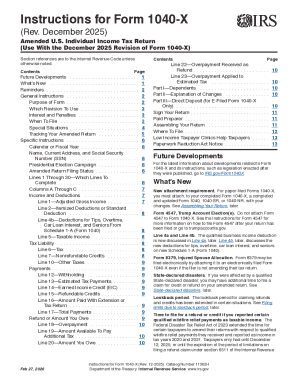 Amended US Individual Income Tax Return Form 1040-X