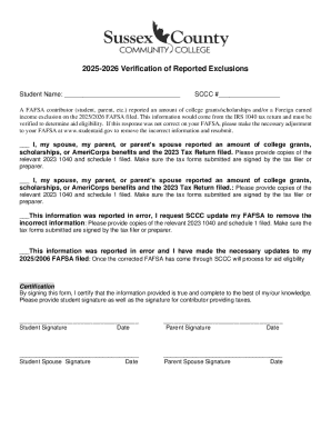 2025-2026 Verification of Reported Exclusions