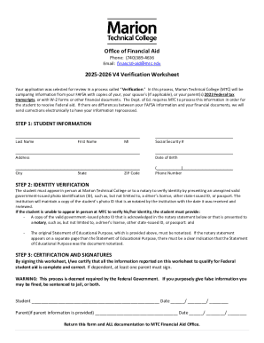 2025-2026 V4 Verification Worksheet