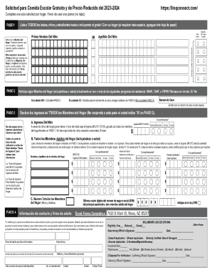 Free and Reduced Price School Meal Application 2023-2024