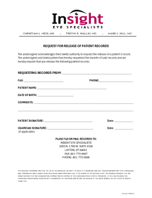 Request for Release of Patient Records