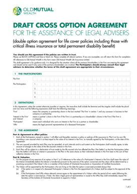 Cross Option Agreement for Life Cover Policies
