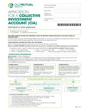 Collective Investment Account Application Form