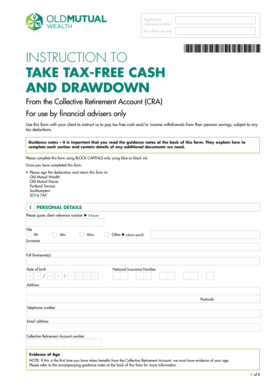 Benefit Crystallisation Event Request for Income Drawdown