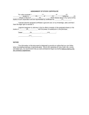 assignment of uncertificated shares