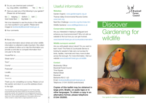 UK Garden Wildlife Survey Form