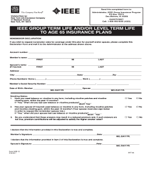 Non-Smoker Declaration Form