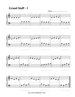 Grand Staff Music Sheet Template