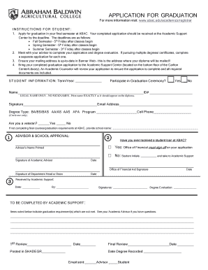 Application for Graduation