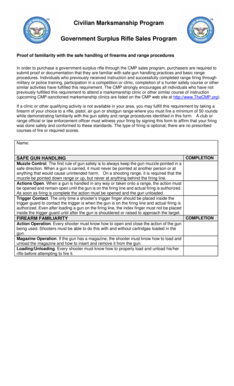Firearm Familiarity Certification Form