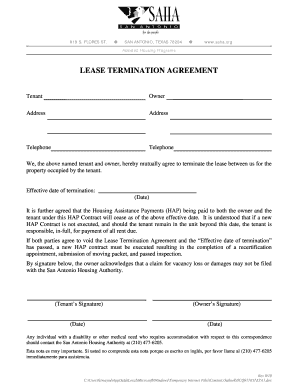 Lease Termination Agreement