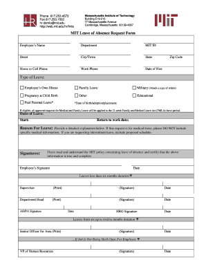 MIT Leave of Absence Request Form