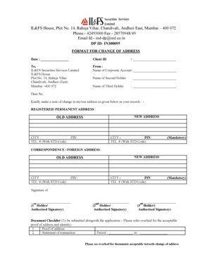 Change of Address Form