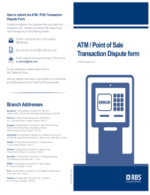 ATM / POS Transaction Dispute Form