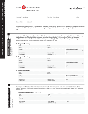 Beneficiary Designation and Successor Annuitant Form