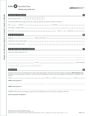 Stock Transfer Power of Attorney