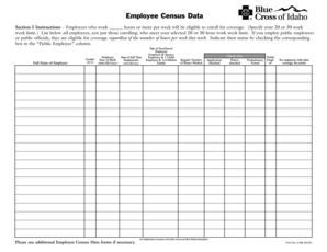 Employee Census Data Form