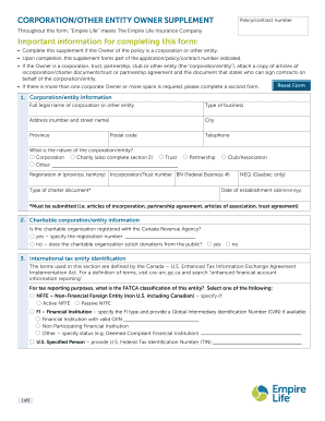 Corporation Owner Supplement