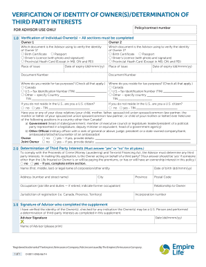 Verification of Identity of Owner(s) Form