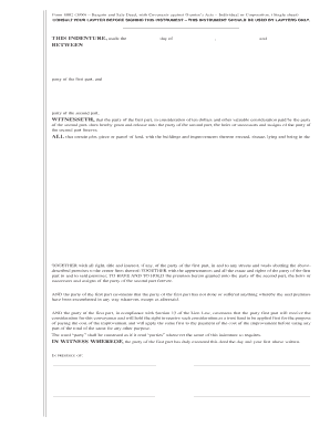 Bargain and Sale Deed with Covenants