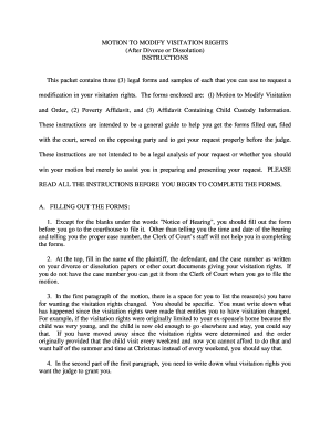 Motion to Modify Visitation Rights