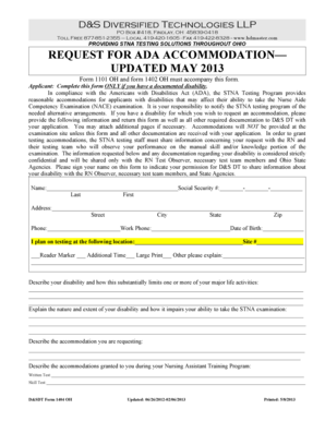 Ohio ADA Accommodation Request Form