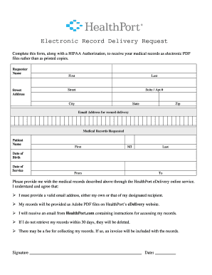 Breach of contract demand letter - Healthport eDelivery Request Letter - wellstar